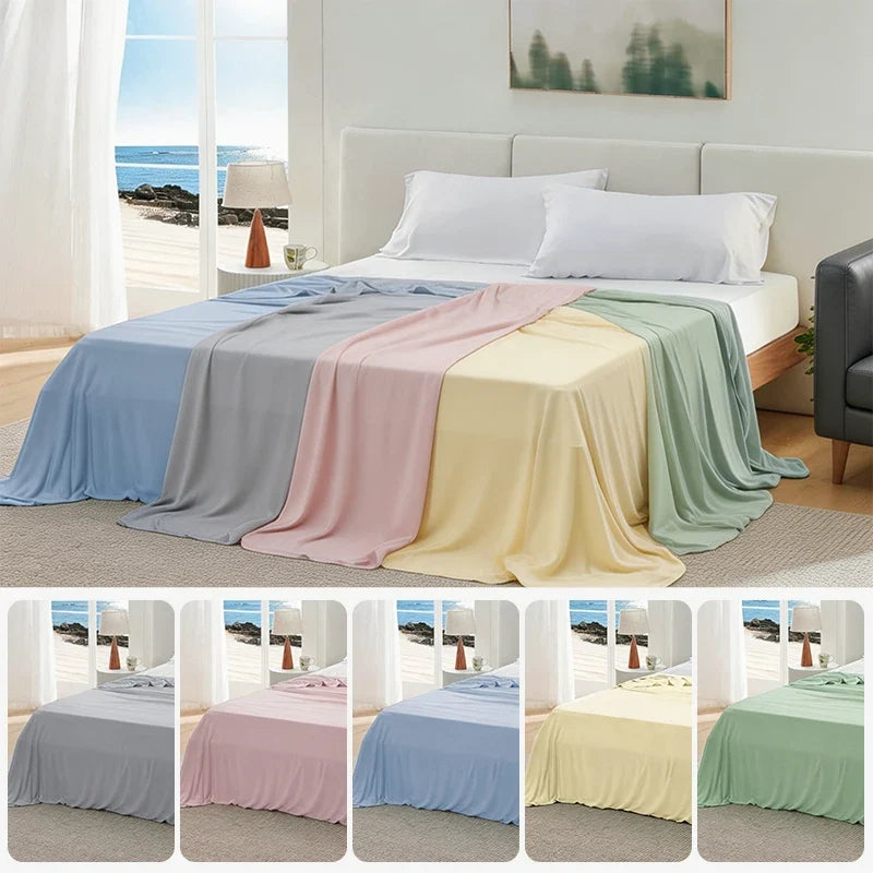 Summer Blanket Ice Silk Cooling Blanket Lightweight Breathable Air Condition Cooling Quilt Skin-friendly Duvet Comforter