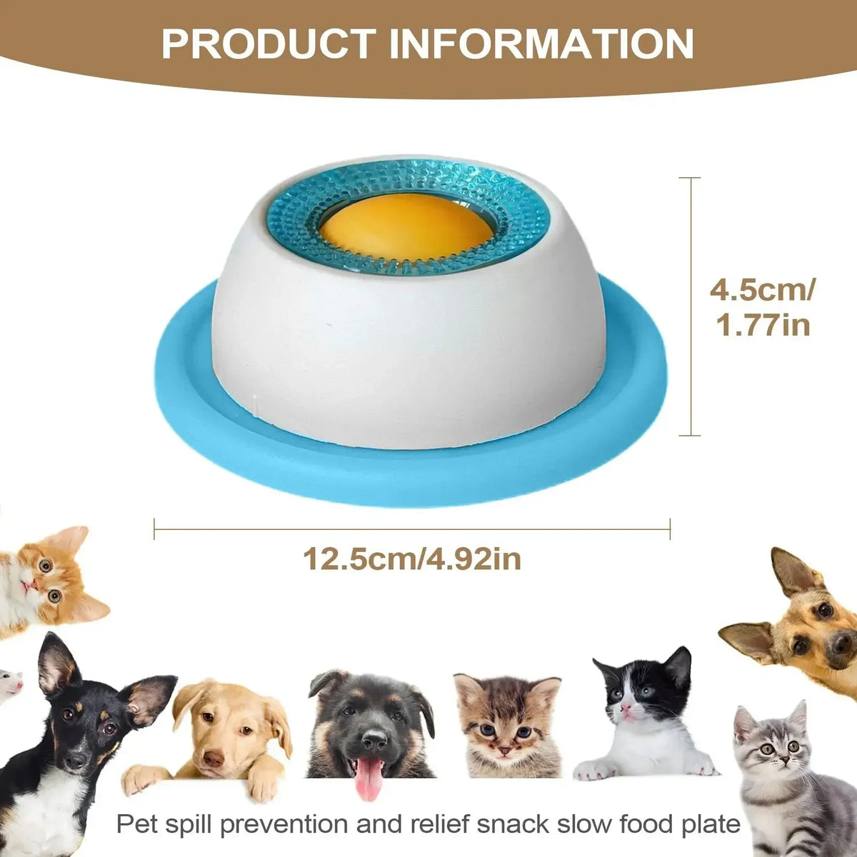 2-in-1 Slow Feeder Lick Mat Pet Puzzle Toy for Dog Cat