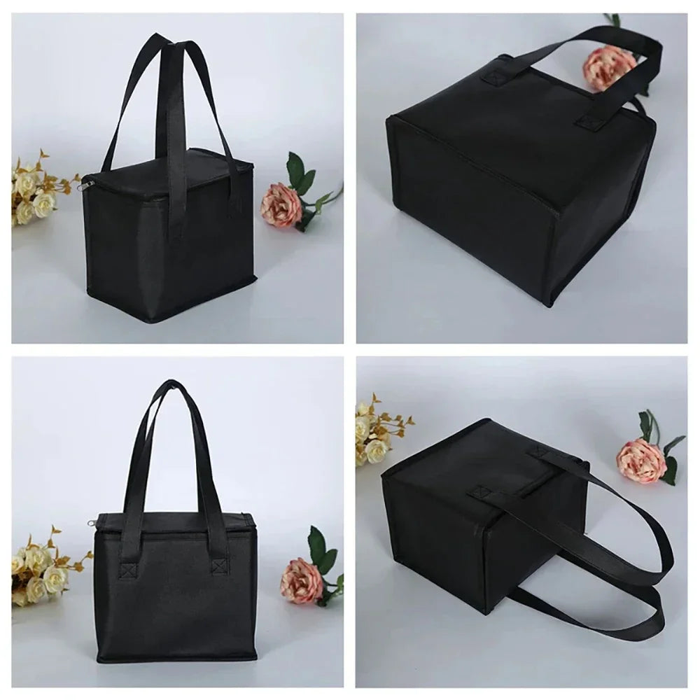 Foldable Insulated Lunch Cooler Bag Portable Thermal Food & Drink Carrier for Picnic Work Beer Delivery