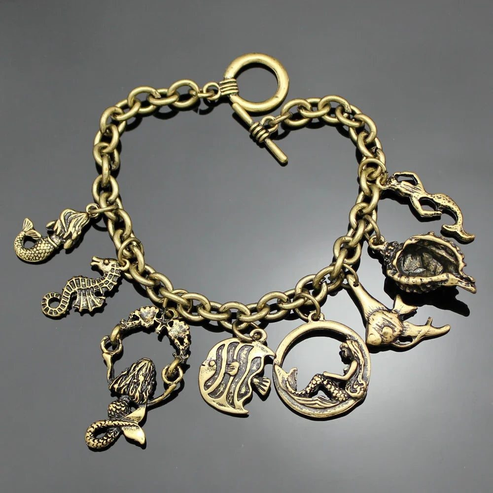 Clearance_Cat Pendant Charm Chain Link Bracelets For Women Cowgirl Cuff Bangles Fashion Jewelry Egyptian Bastet Pulseira Accesso
