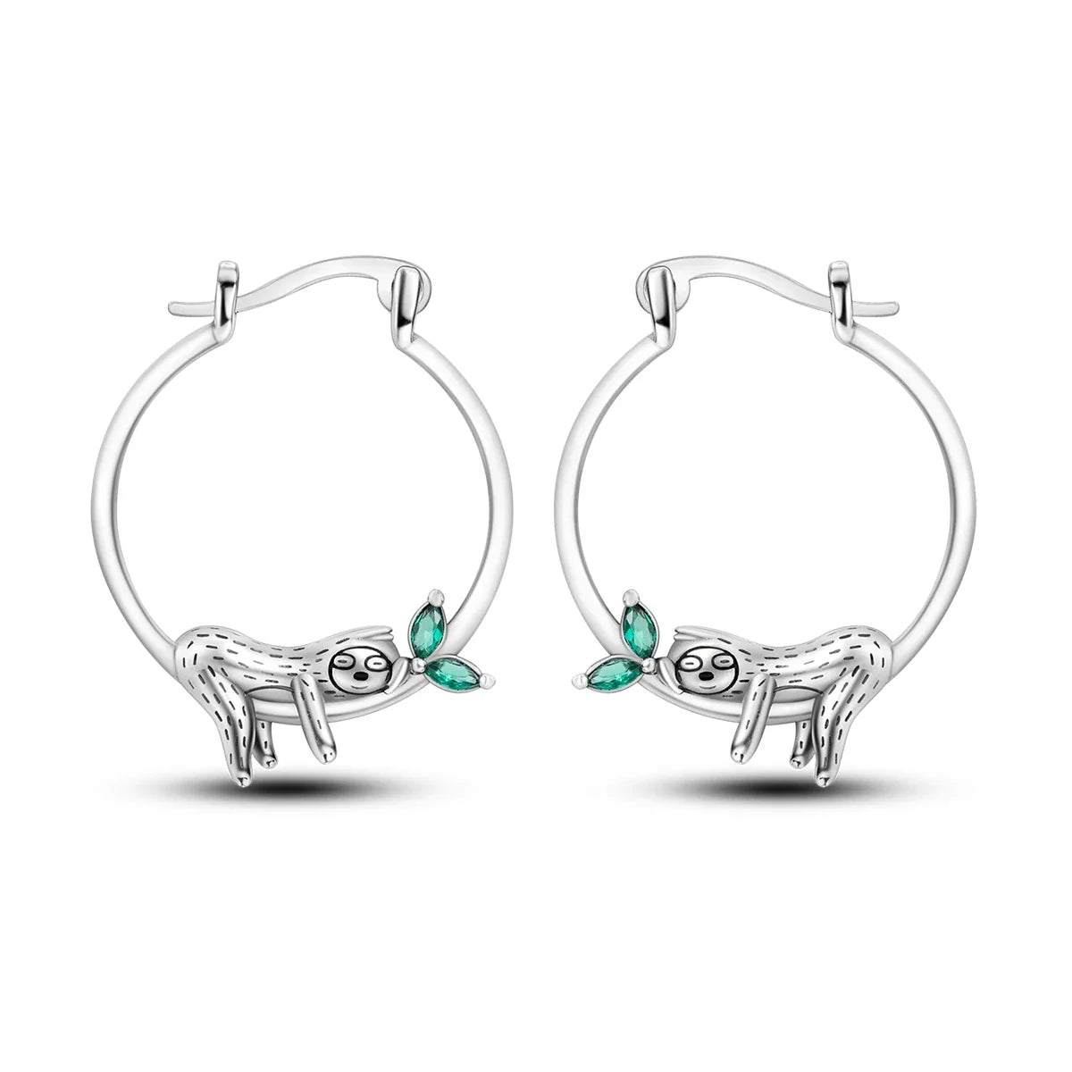 925 Sterling Silver Cute Lazy Cat Animal Pet Earrings Jewelry Hoop Earrings For Women Jewelry Birthday Party Fine Gifts