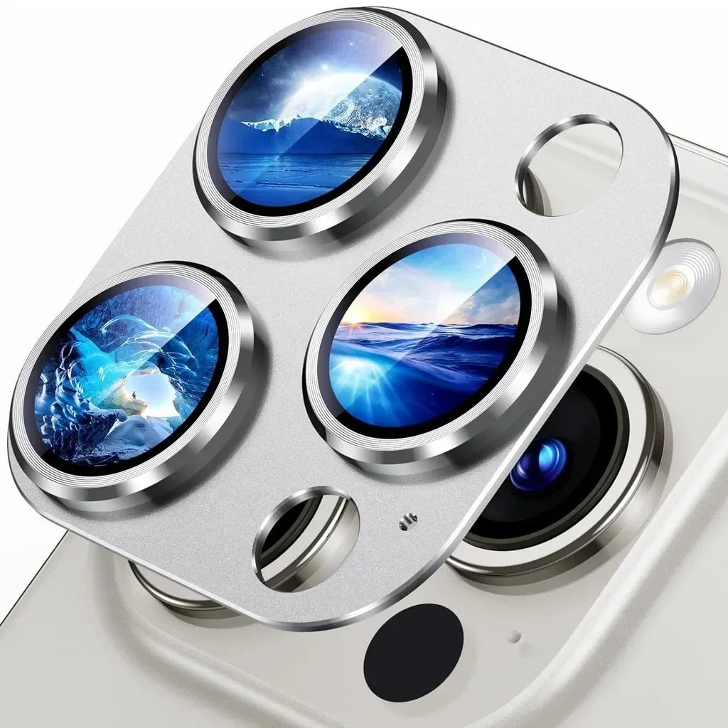 Metal Camera Lens Protector For IPhone 15 16Pro Max Aluminum Alloy Tempered Glass Cover Screen Protector For IPhone 15 16Pro