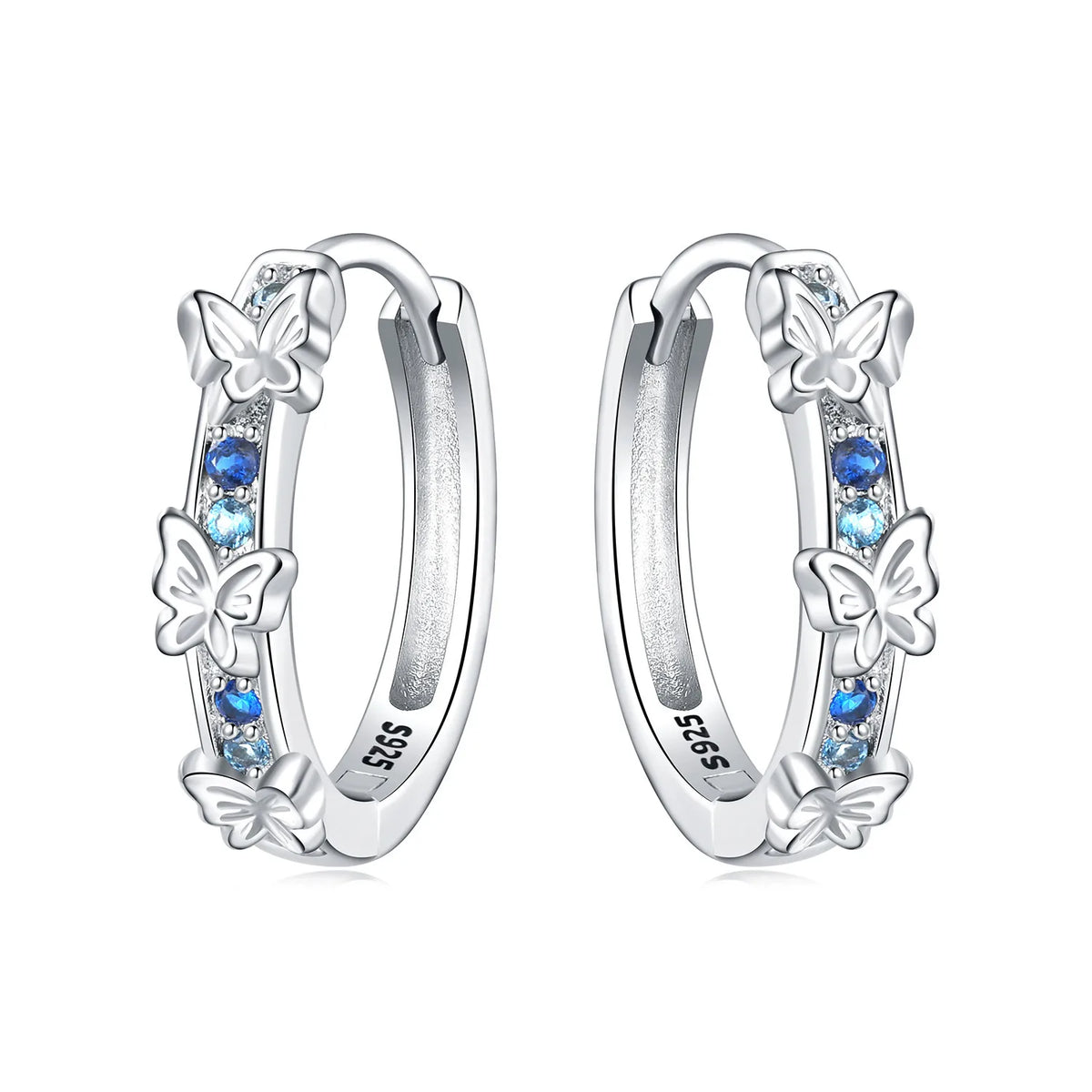 925 Sterling Silver Cute Lazy Cat Animal Pet Earrings Jewelry Hoop Earrings For Women Jewelry Birthday Party Fine Gifts