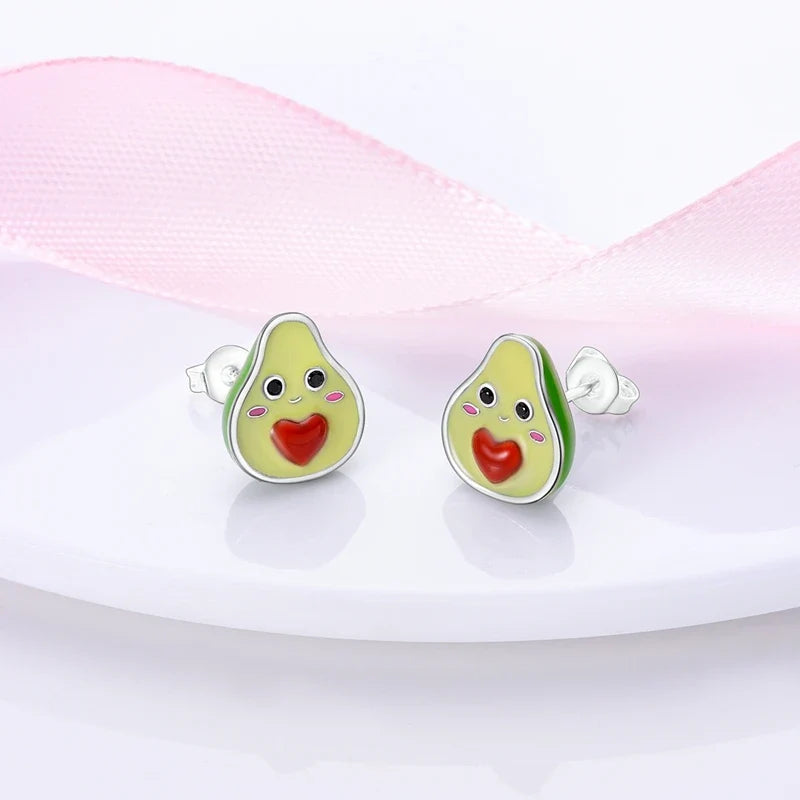Original 925 Sterling Silver Colorful Cute Animal Pet Stud Earrings For Women Collocation For Girlfriend Birthday Gift