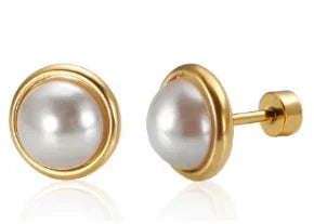 Shiny Zircon Hoop Earrings for Women Trendy Golden Stainless Steel Circle Earring Jewelry Pendientes