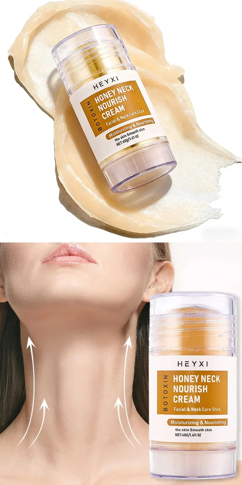Honey Neck Nourishing Cream, Natural Ingredients, Deep Moisturizing, Refreshing and Easy to Absorb, Suitable for All Skin Types