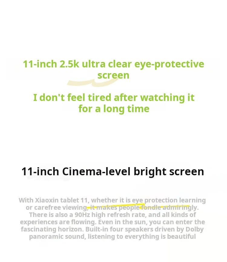 Lenovo Xiaoxin Tablet 11 (2025 Model) 11-inch Tablet PC, Student Tablet, 2-in-1 Pad, Official Genuine Product
