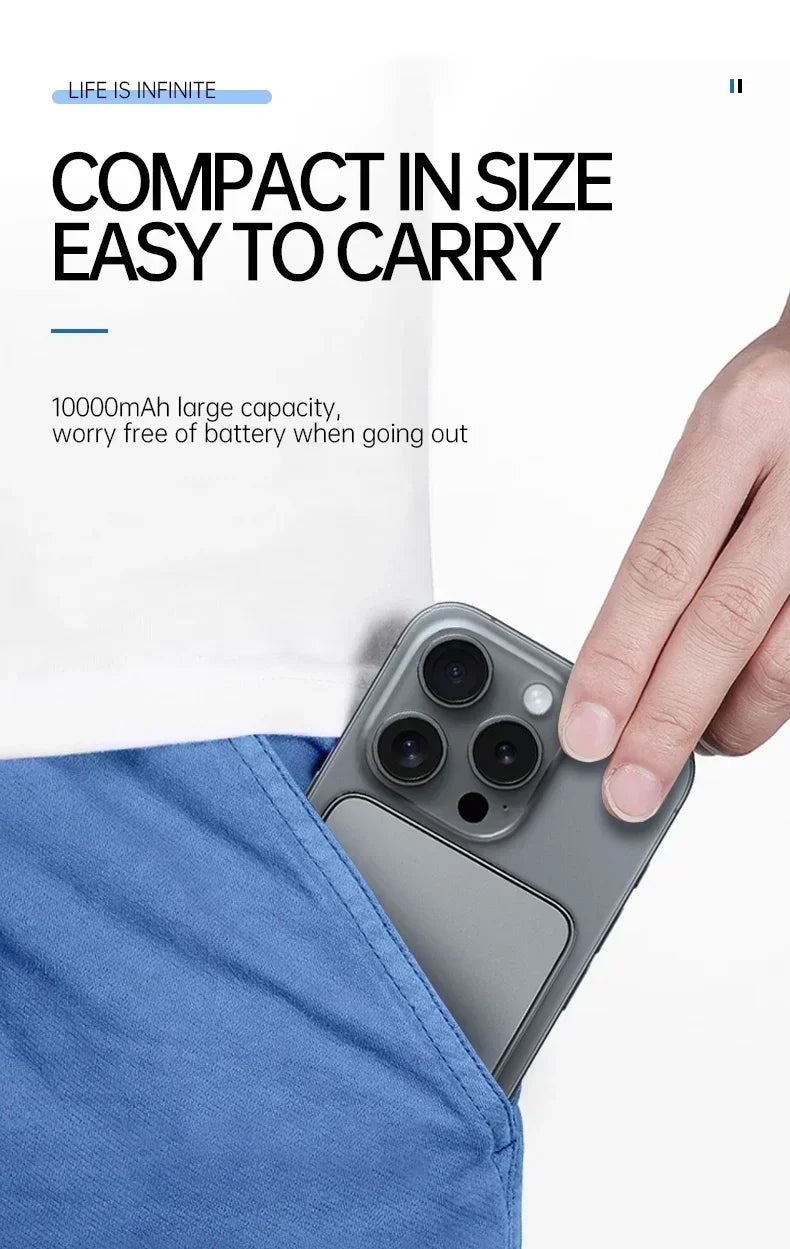 Lenovo Magnetic Wireless Power Bank PD22.5W Fast Charging Magsafe External Battery 500000mAh For iPhone Xiaomi