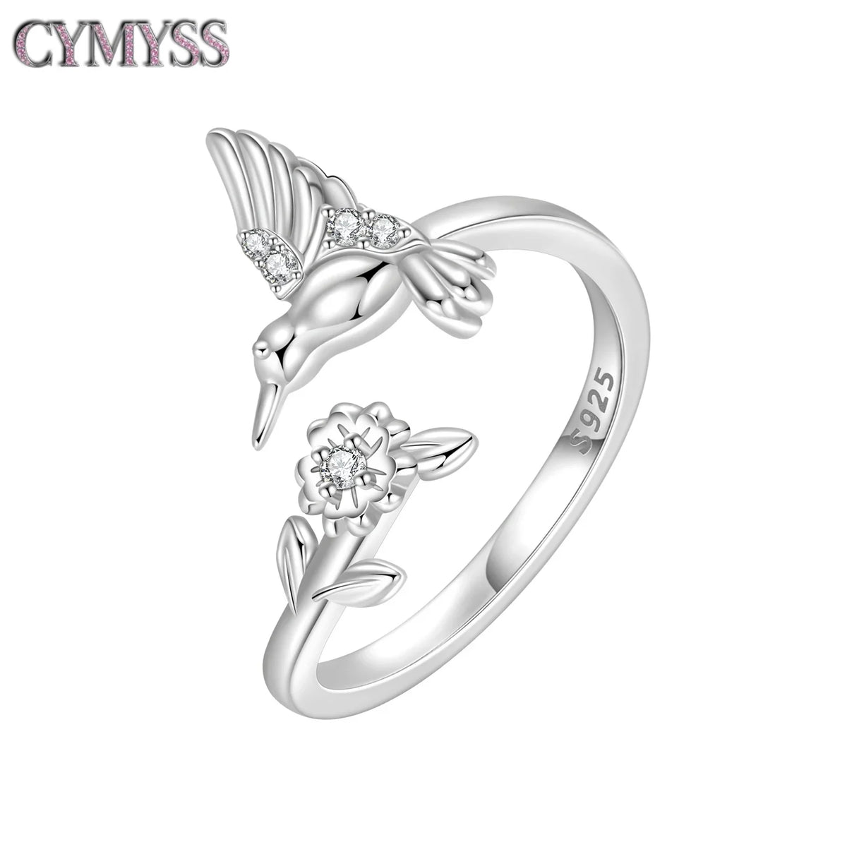 Original 925 Sterling Silver Open Ring Exquisite Panda Dolphin Adjustable Ring Original Daily Fine Jewelry Women Birthday Gifts