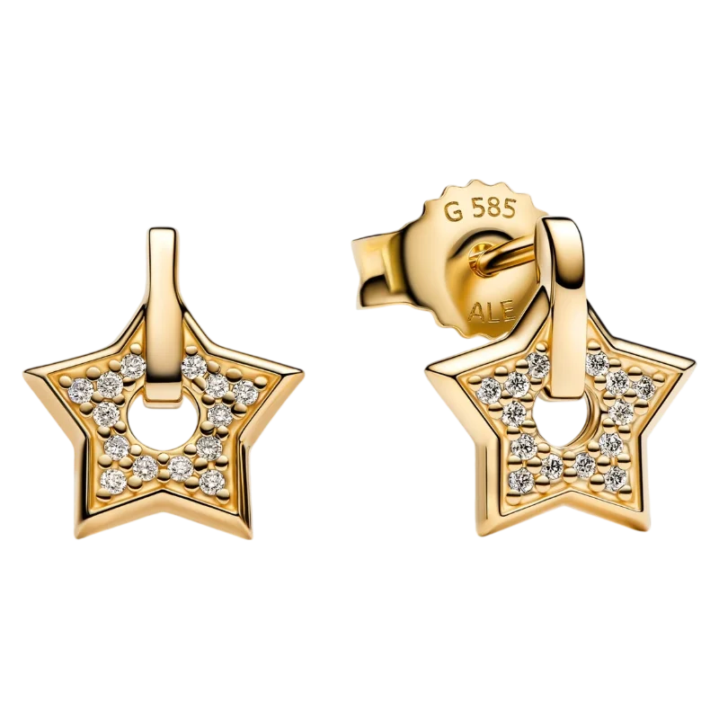 2026 Latest 925 Silver Exquisite Rose Gold Charm Earrings Personalized Pendant Beads, Fashionable Birthday Gift Gifts