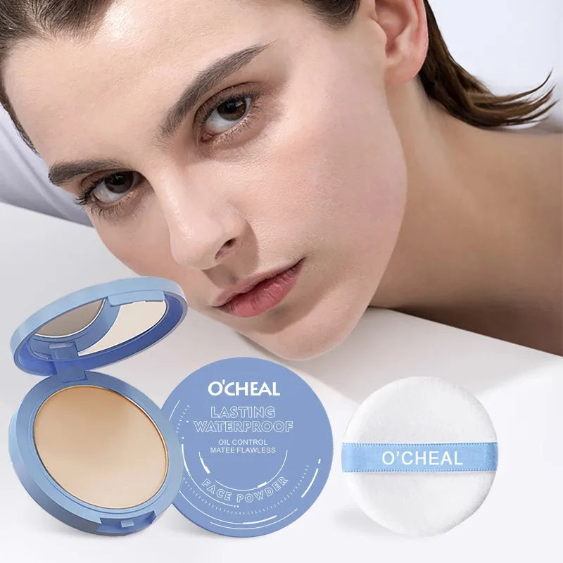 Concealer Setting Powder Compact Multi-Color Natural Drying Oil-Controlling Long-Lasting Waterproof Face Full Coverage Makeup