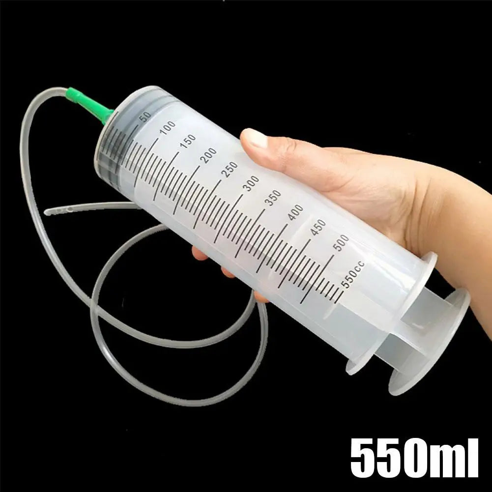 100/300/550ml Grote Capaciteitsspuiten Herbruikbare Naaldvat Oliepomp met 1m Slang voor Huisdieren Voeding Metpomp Vacuümspuit