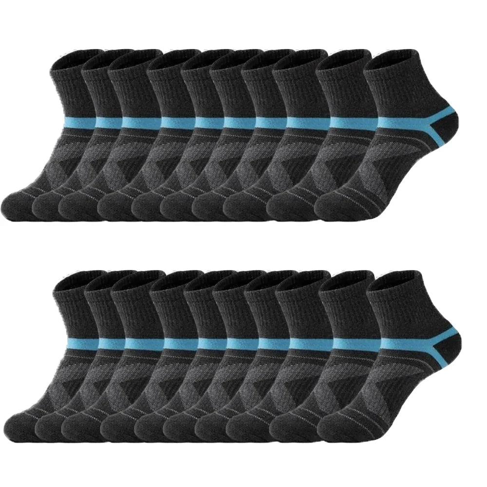 3 Pairs Men's Socks Hiking Black Sports Basketball Socks Casual Soft Running Summer Absorb Sweat Breathable Male Sokken Gifts