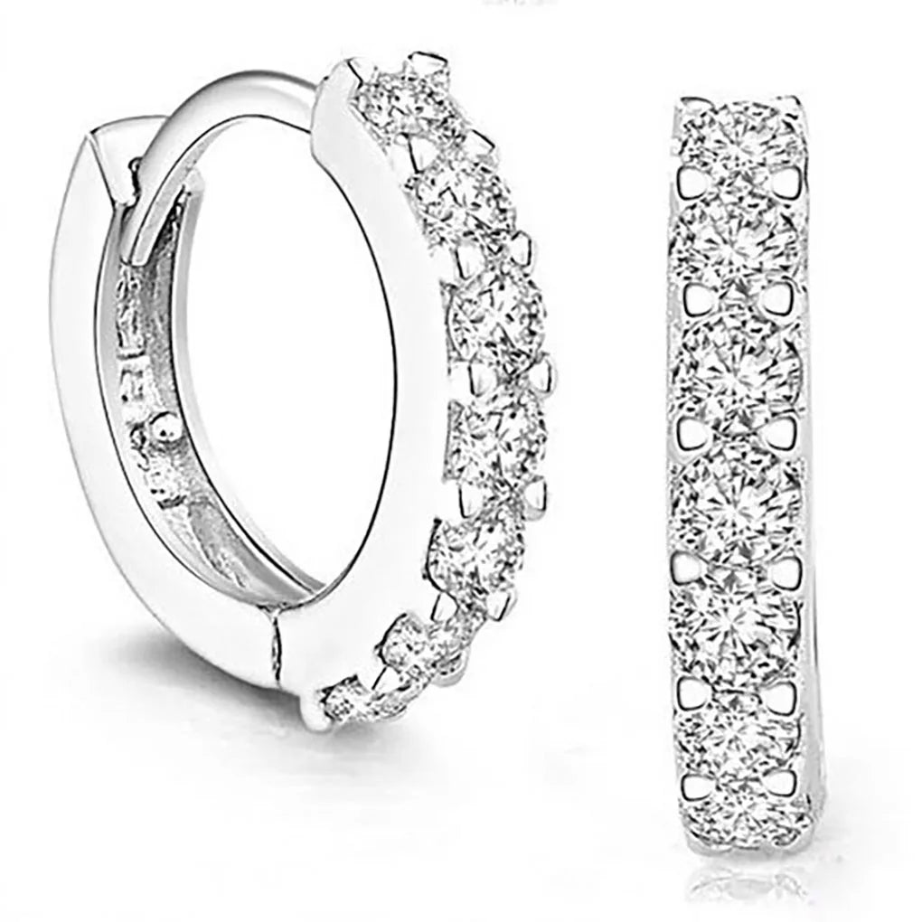 2026 Autumn Winter Fast Ship Newest Luxury Romantic Women Jewelry  Plated Rhinestone Crystal Hoop Earrings For Women Wholesale