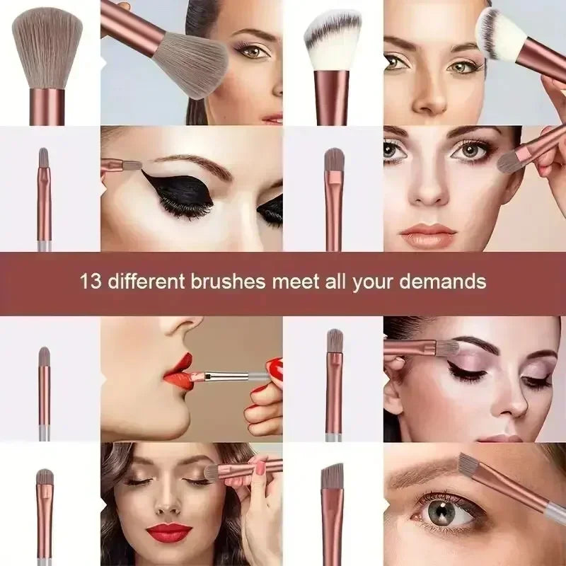 Professional Makeup Brush Set - Soft Fluffy Kabuki & Blending Brushes for Foundation, Powder, Eyeshadow | Beauty Tools Kit