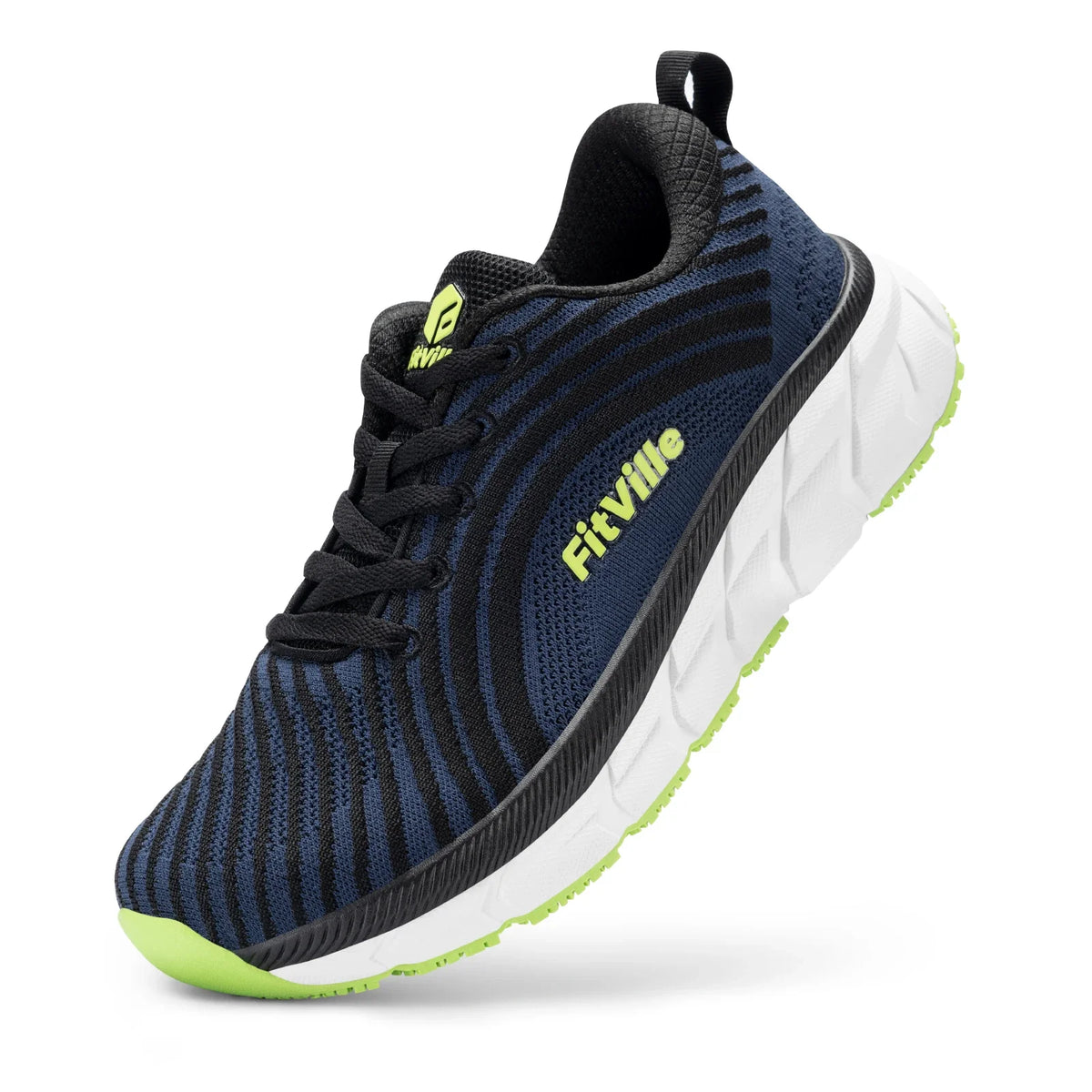 FitVille Wide Toe Box Shoes for Men Cushioned Well Extra Wide Width Shoes Non Slip Wide Lightweight Breathable Running Shoes