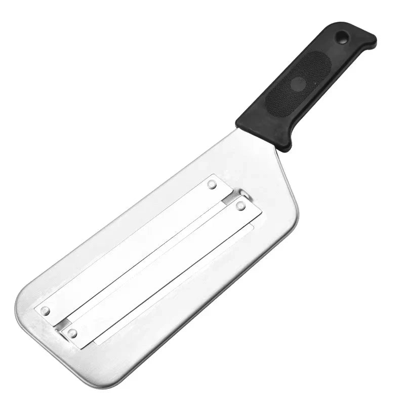 Stainless Steel Cabbage Shredder Slicer with Dual Blades, Handheld Vegetable Shredding Tool for  Salad Making Kitchen