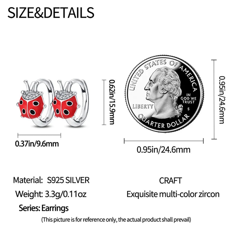 Genuine 925 Sterling Silver Love Feather Earrings Fit Original Charms Hoop For Women Girls Stud Earring Fine Jewelry Gifts