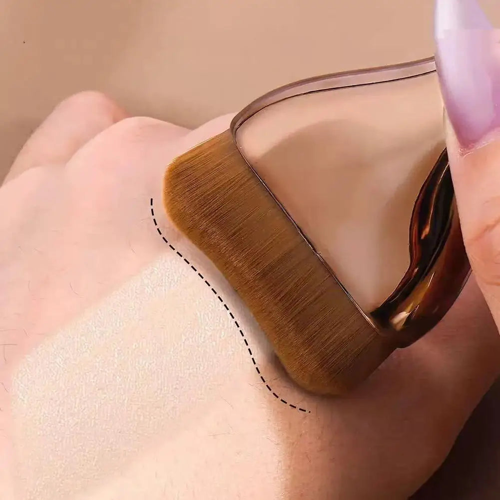 Pillow-Shaped Foundation Makeup Brush | Flat & Wide Head with Ultra-Soft Synthetic Bristles for Streak-Free, Fast Application