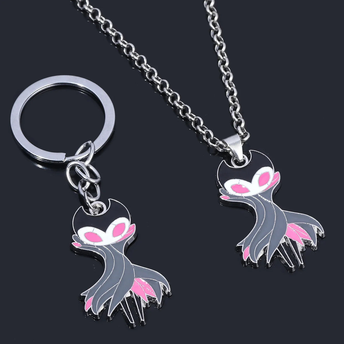 Game Hollow Knight Keychain The Grimm Theater Master Metal Keychain Pendant Game Peripheral Jewelry Unisex Keychain Pendant