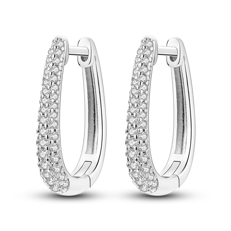 Genuine 925 Sterling Silver Love Feather Earrings Fit Original Charms Hoop For Women Girls Stud Earring Fine Jewelry Gifts
