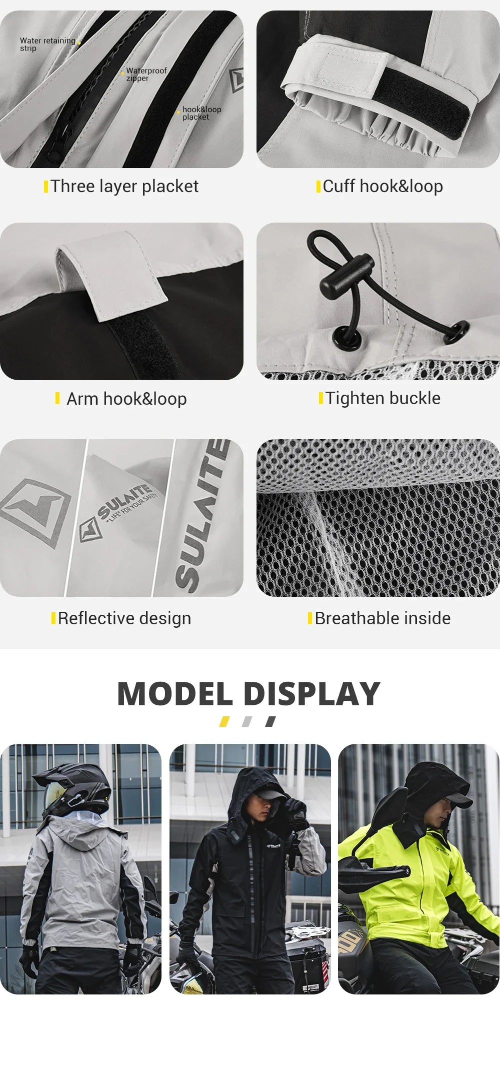 Motorcycle Raincoat Suit Rainstorm Prevention Jacket Pants Camping Hiking Fishing Raincoat Moto Raincoat Motorcyclist Rider Rain