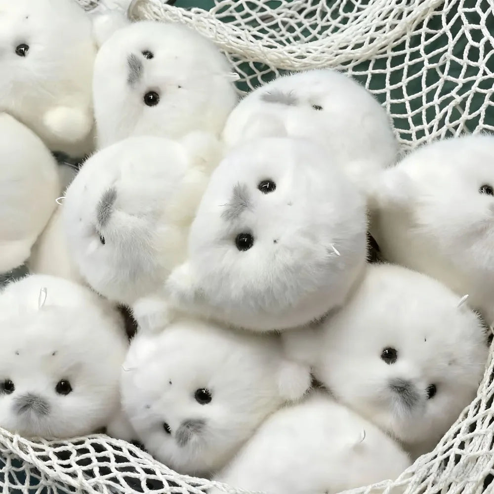 Fashion Accessory White Little Seal Blue Devil RayKeychain Marine Life Car Key Accessories Animal Doll Seal Toy Pendant