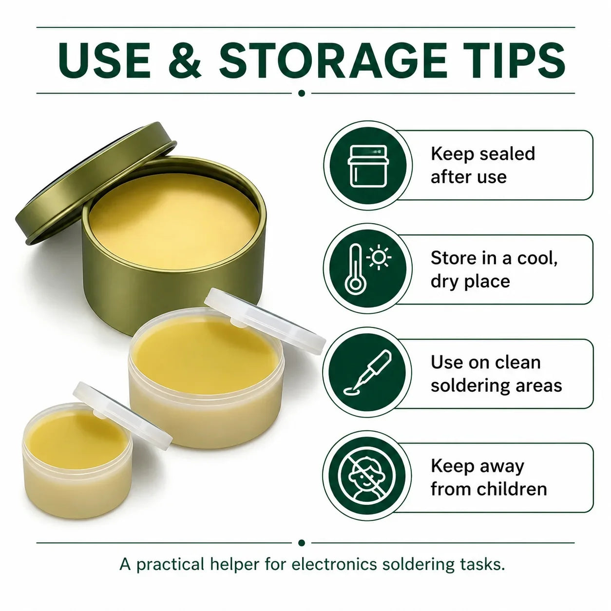 Solder Paste Rosin Flux 10g/30g/100g Lead-free Welding Flux Iron Repair Welding Paste Soldering Tin Soldering Oil Soldering Flux