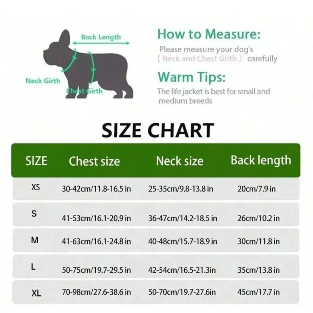 Pet Supplies Reflective Stripes Dog Life Jacket Adjustable Large Buoyancy Safety Vest Breathable Pet Life Vest Water Sports