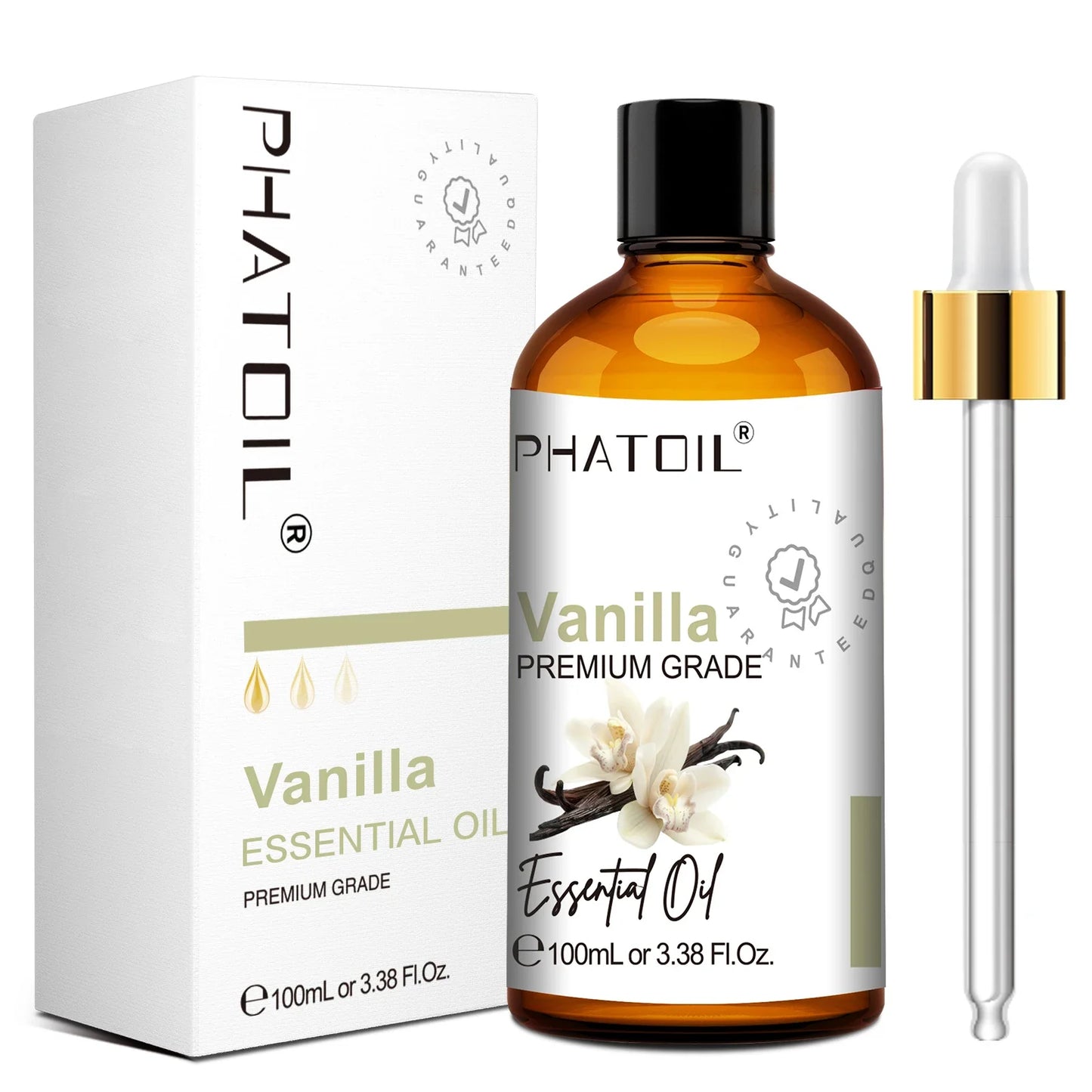 PHATOIL Natural Essential Oil for Diffuser Candle Making-100ml Sandalwood Eucalyptus Citronella Lavender Vanilla Essential Oils
