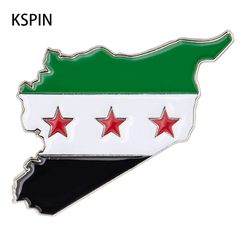 Syria Flag Badge Brooch Natinal Lapel Pins Flag Lapel Pins Country Flag Badge