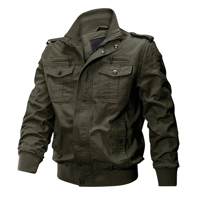 New Workwear Pilot Spring Autumn Coats Men's Jackets Military Tactical Multi Pocket Tops Men's Clothing