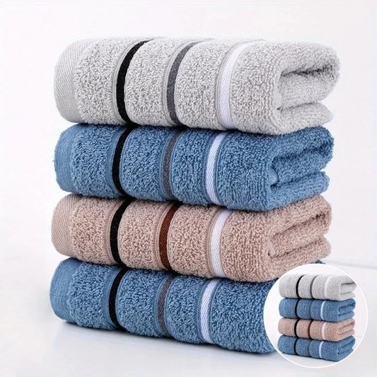 Various Colors Plush Cotton Towel Set - Perfect for Both Adults and Young People for Home Use or Camping, Makes a Great Gift for