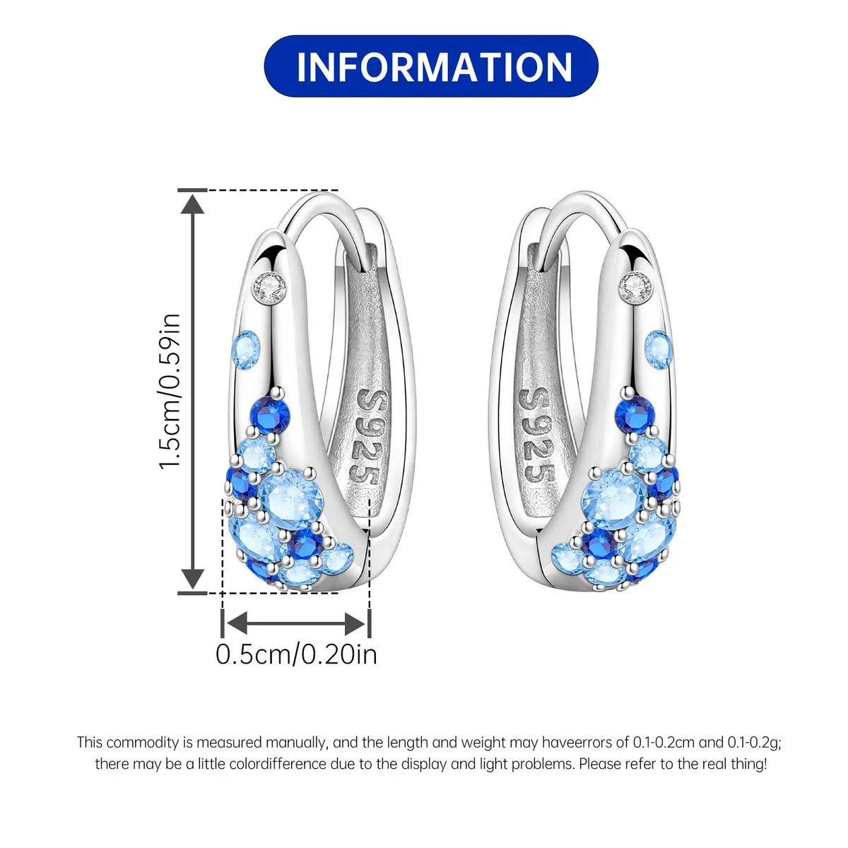 PANPOKI S925 Sterling Silver Purple Zircon Series Earrings Hoop Earrings For Women Jewelry Original Party Trendy Gifts