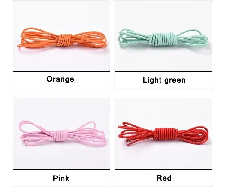 Fashion No Tie Shoelaces Elastic Laces Sneakers Flat Shoe Laces Without Ties Kids Adult Quick Shoelace One Size Fits All Shoes
