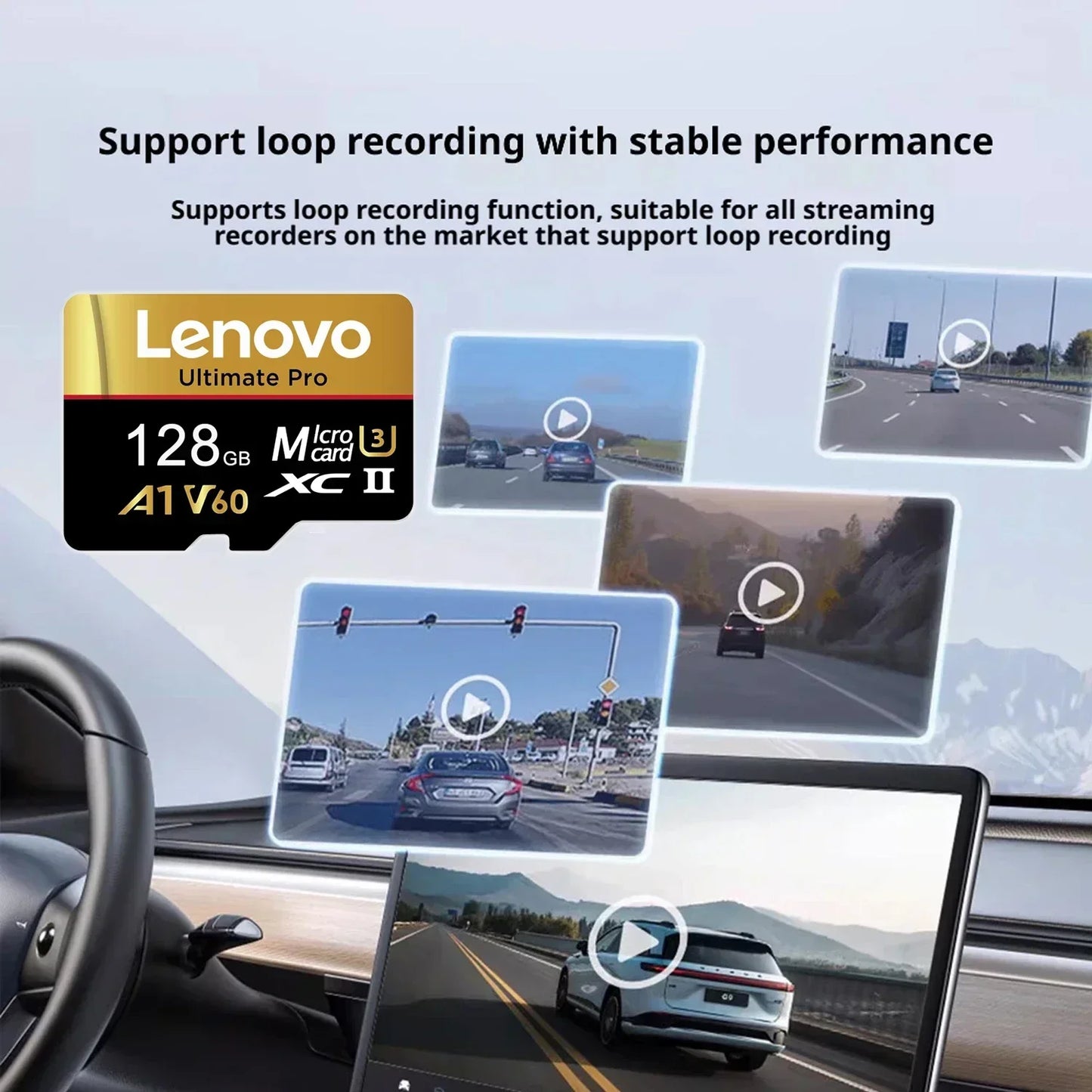Lenovo 1TB Memory Card Stable Performance for Camera Surveillance Devices High Speed Micro TF SD Memory Card 512GB 256GB 128GB