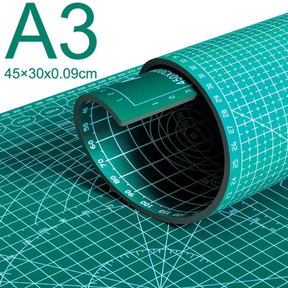 Process Anti Cutting Double-Sided Carving A3 Cutting Pad PVC Table Pad Leather Student DIY Process Self-Healing Pad 45×30x0.09cm