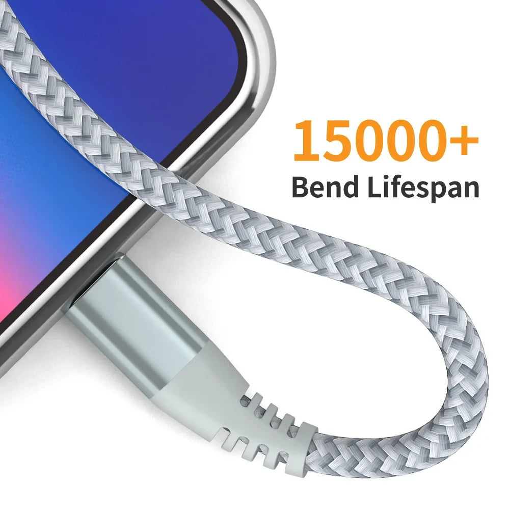 LAIHONEN 1 Pack MFi Certified USB C to Lightning Nylon Braided Fast Charging Cable 1M 2M 3M for iPhone 13 12 11 Pro Max
