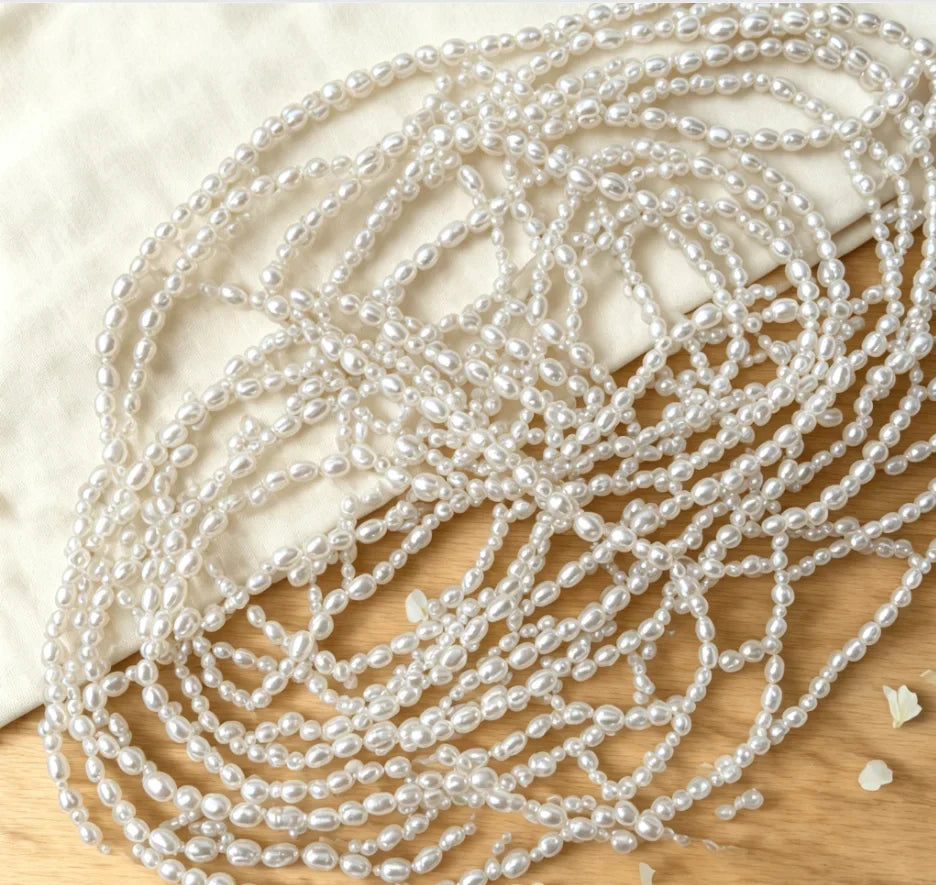 4.5 to 5.5 mm Irregular Baroque Imitation Pearl Semi-Finished Beads for Making Jewelry, DIY Necklacecklace Bracelet Accessories