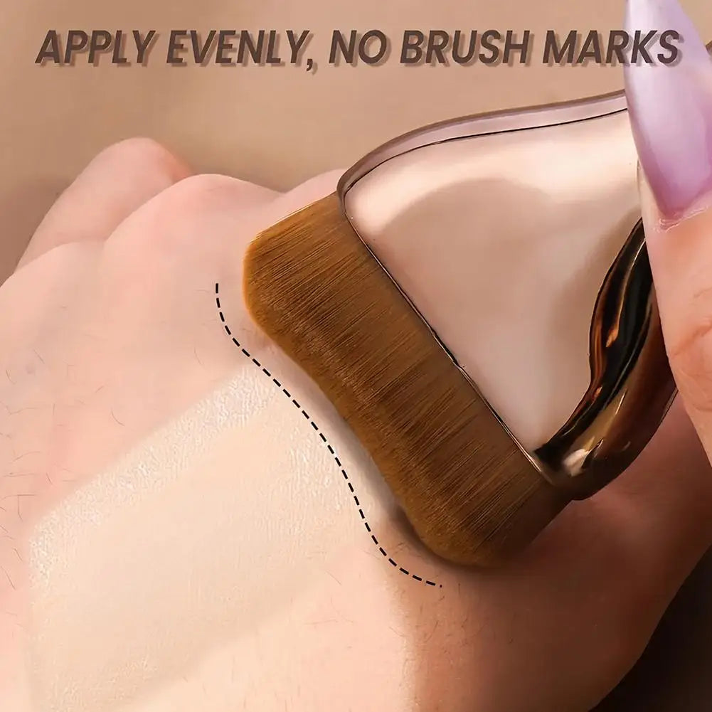 Pillow-Shaped Foundation Makeup Brush | Flat & Wide Head with Ultra-Soft Synthetic Bristles for Streak-Free, Fast Application
