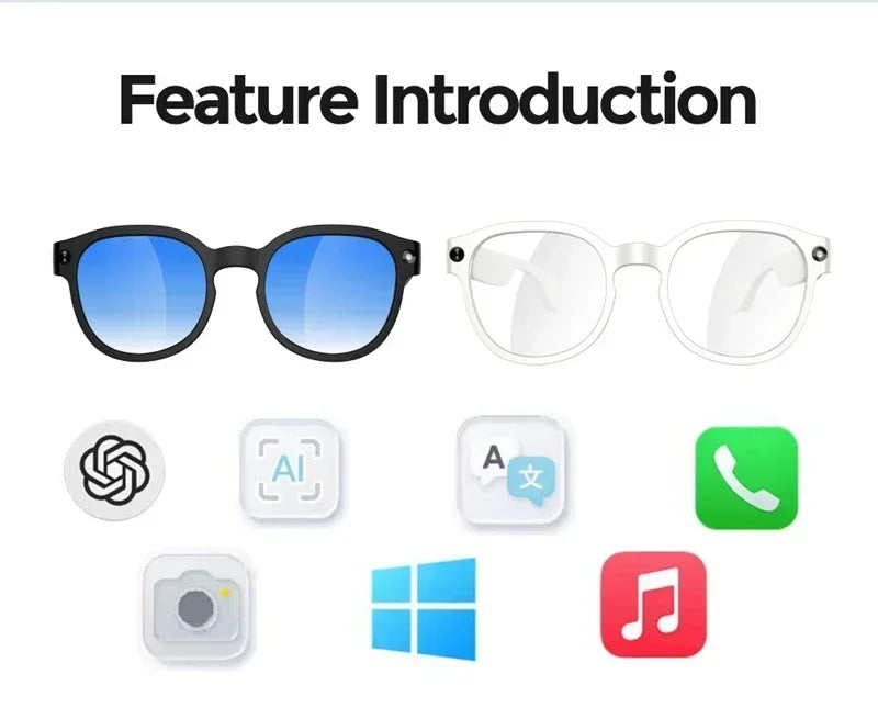 Lenovo AI Smart Glasses 8MP HD Camera 4K Shooting Image Conversation Translation Listening To Music Smart Glasses 2026 New
