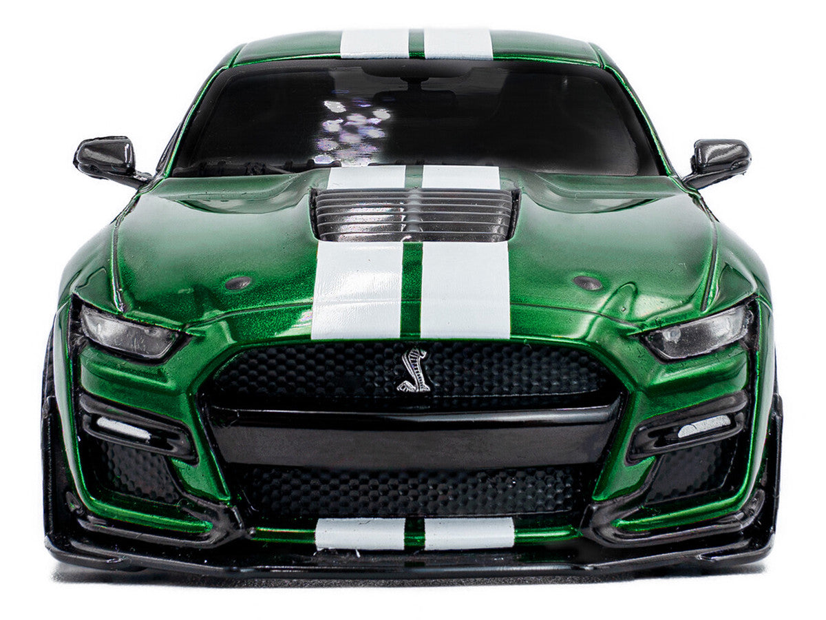 2020 Ford Mustang Shelby GT500 Fast Track Eruption Green Metallic with White Stripes 1/43 Diecast Model Car by Solido