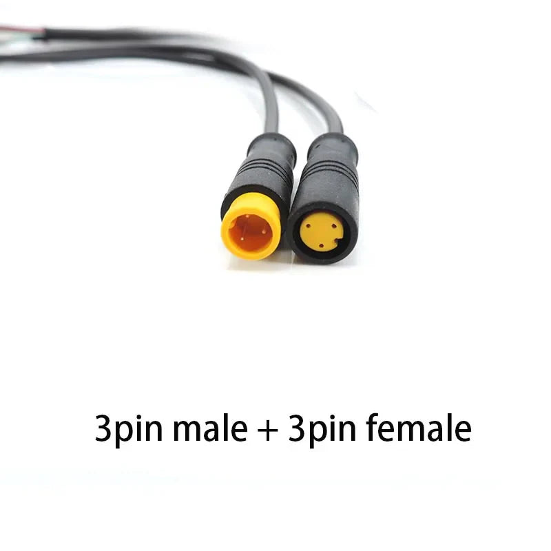 Male+Female Connector 2 3 4 5 6Pin M8 Cable Waterproof Connector For Ebike Optional Cable Ebike Accessories