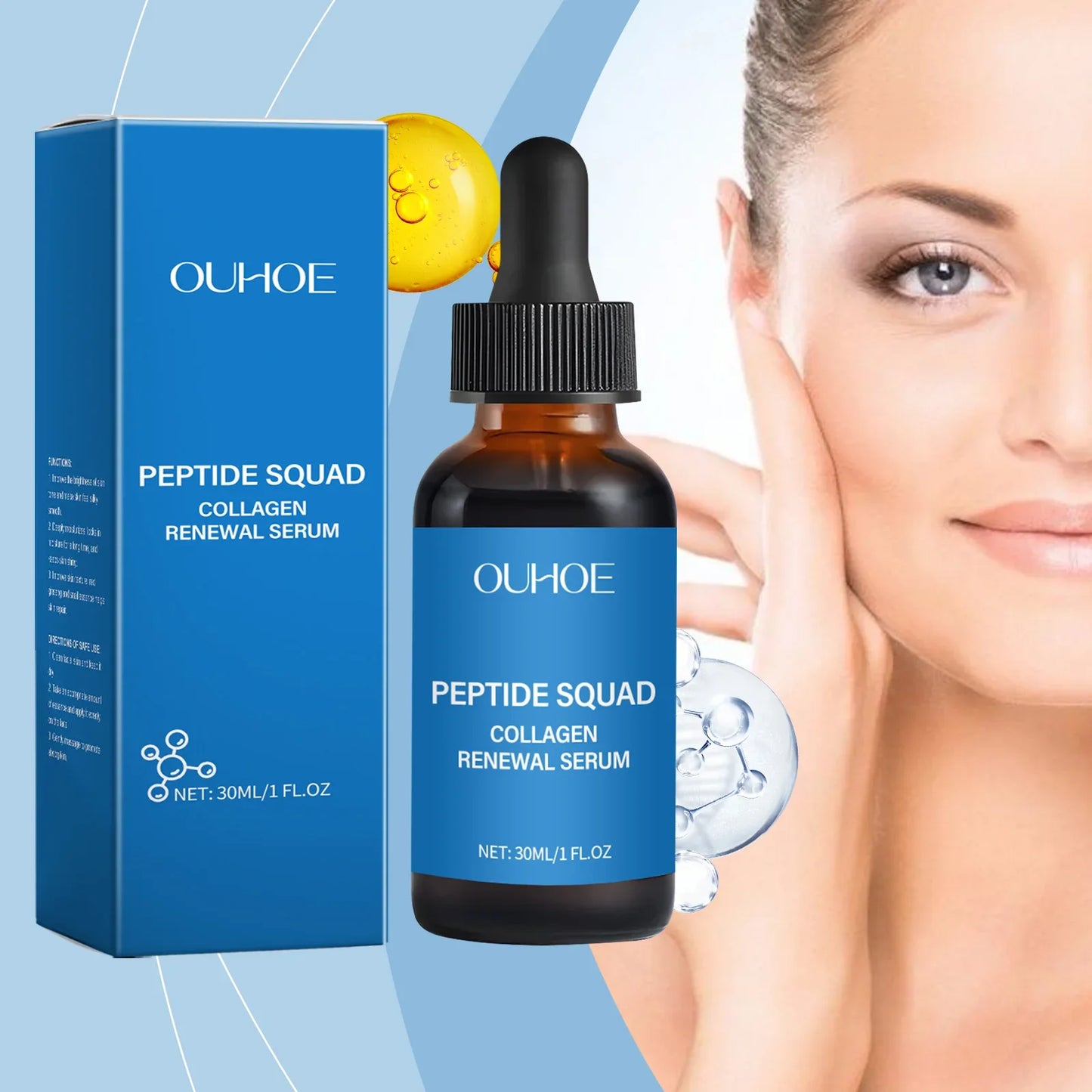 Collagen Polypeptide Essence Fade Fine Lines Lifting Firming Moisturizing Skin Care Tightening Skin Nourishing Facial Serum