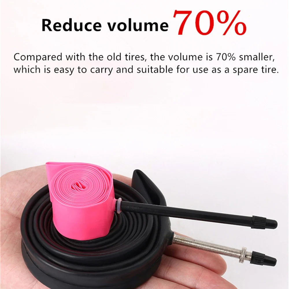 NPY 1Pcs Ultralight 28g Bike TPU Inner Tube 700X18 25 28 32 Road Bicycle TPU Material Tire 45mm/65mm/85mm Length French Valve