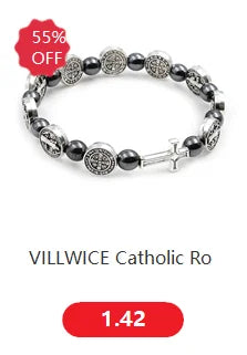 Religious Catholic Cross Bracelet Wooden Beads Wrap Braided Jesus Prayer Bracelets Handmade Jewelry Gift