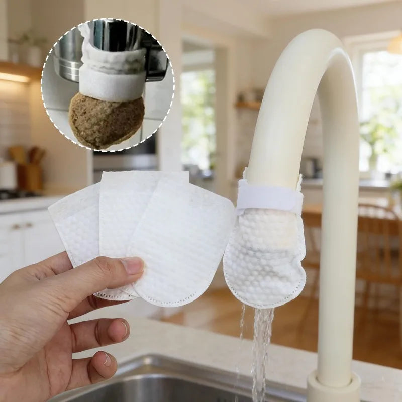 300/30PCS Faucet Filter Cotton Tap Water Filter Bag Faucet Anti Splash Tap Purifier Bag Kitchen Thickened Washable Sediment Bag