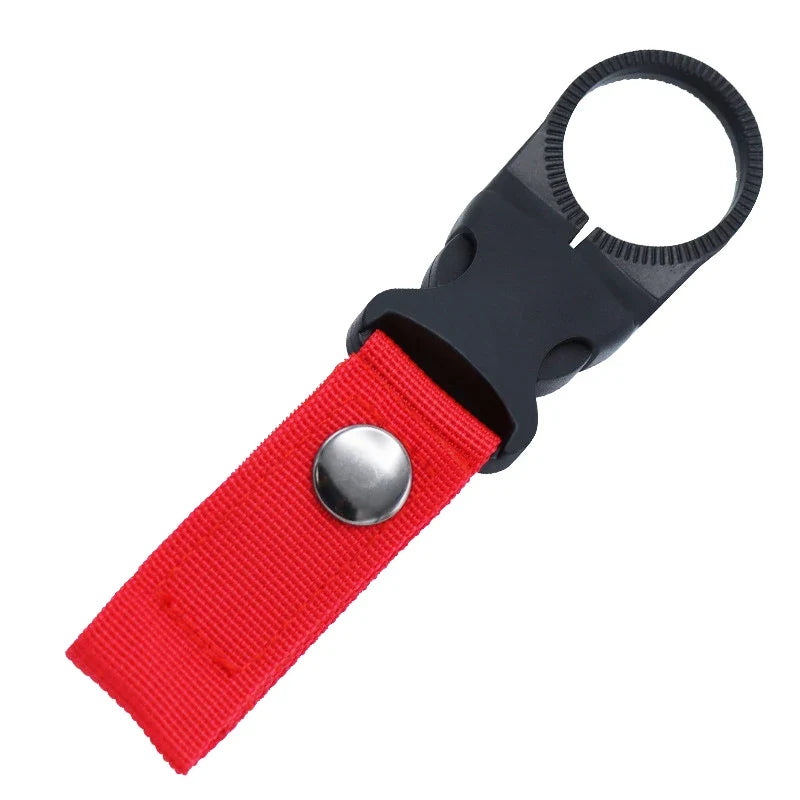 Webbing Water Bottle Holder Climbing Carabiner Belt Backpack Hanger Hooks Clip Multifunction Water Bottle Nylon Buckle Hook Clip