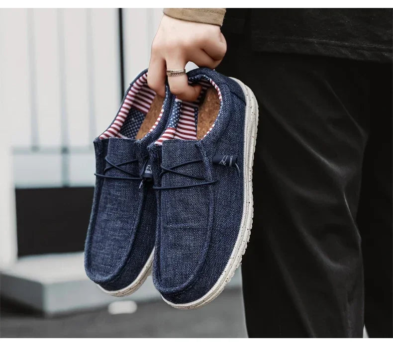 Men's Mesh Loafers Autumn Mens Vulcanized Shoes Breathable Lightweight Hiking Outdoor Sports Shoes Zapato Abierto Scarpa Aperta