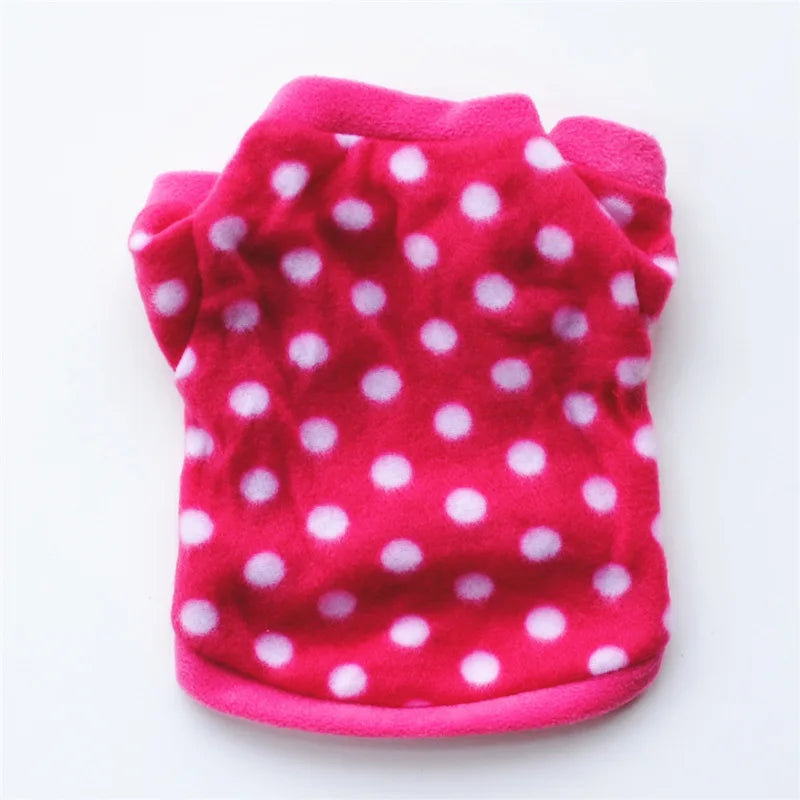 Chihuahua Clothes Cute Printed Small Dog Clothes French Bulldog Dogs Clothes Pets Warm Fleece Dog Winter Coat Puppy Dog Costume